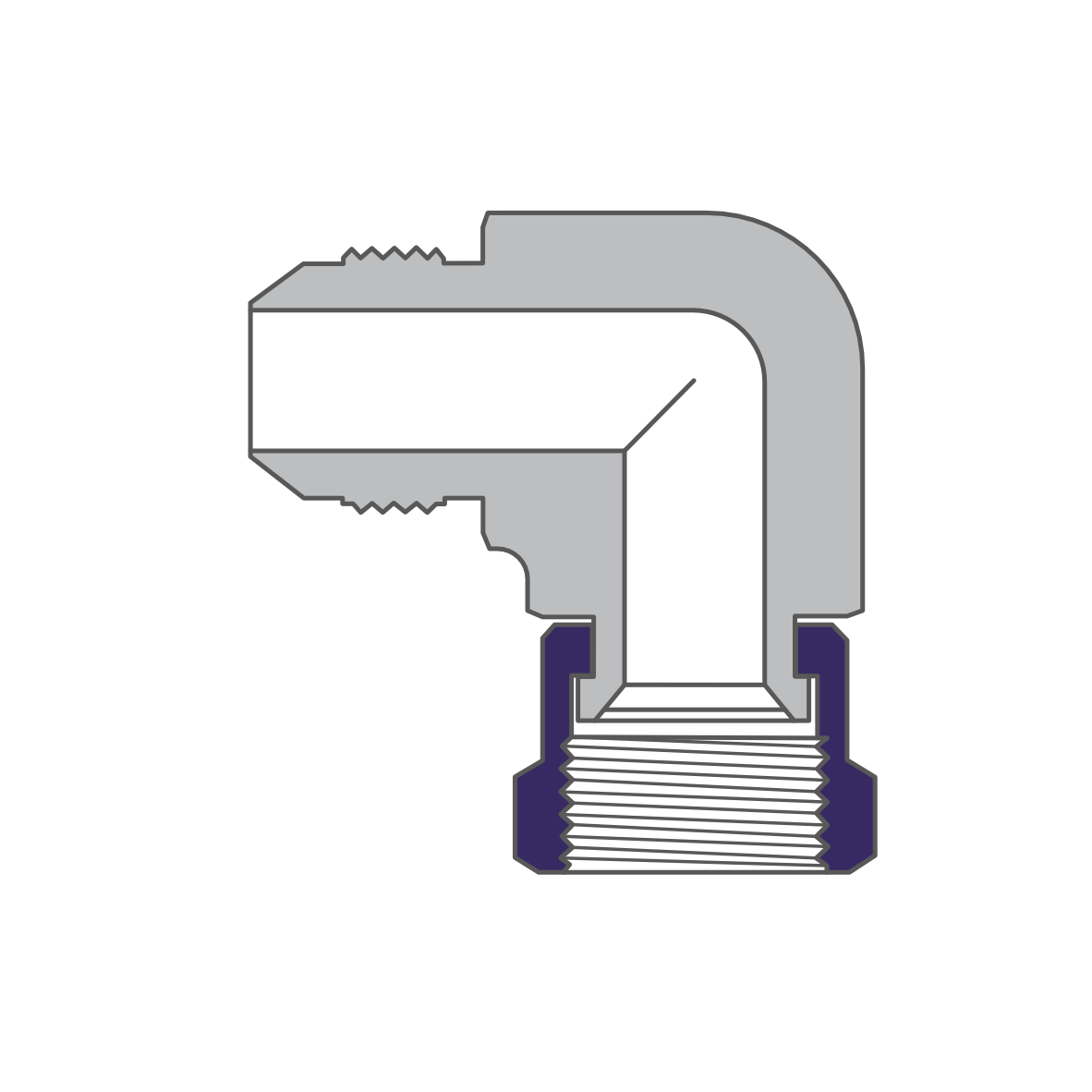 Flared Union Swivel Elbows