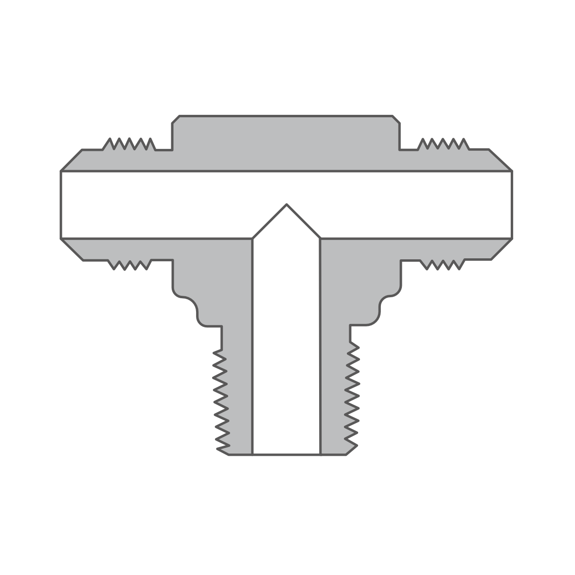 Flared Male Branch Tees